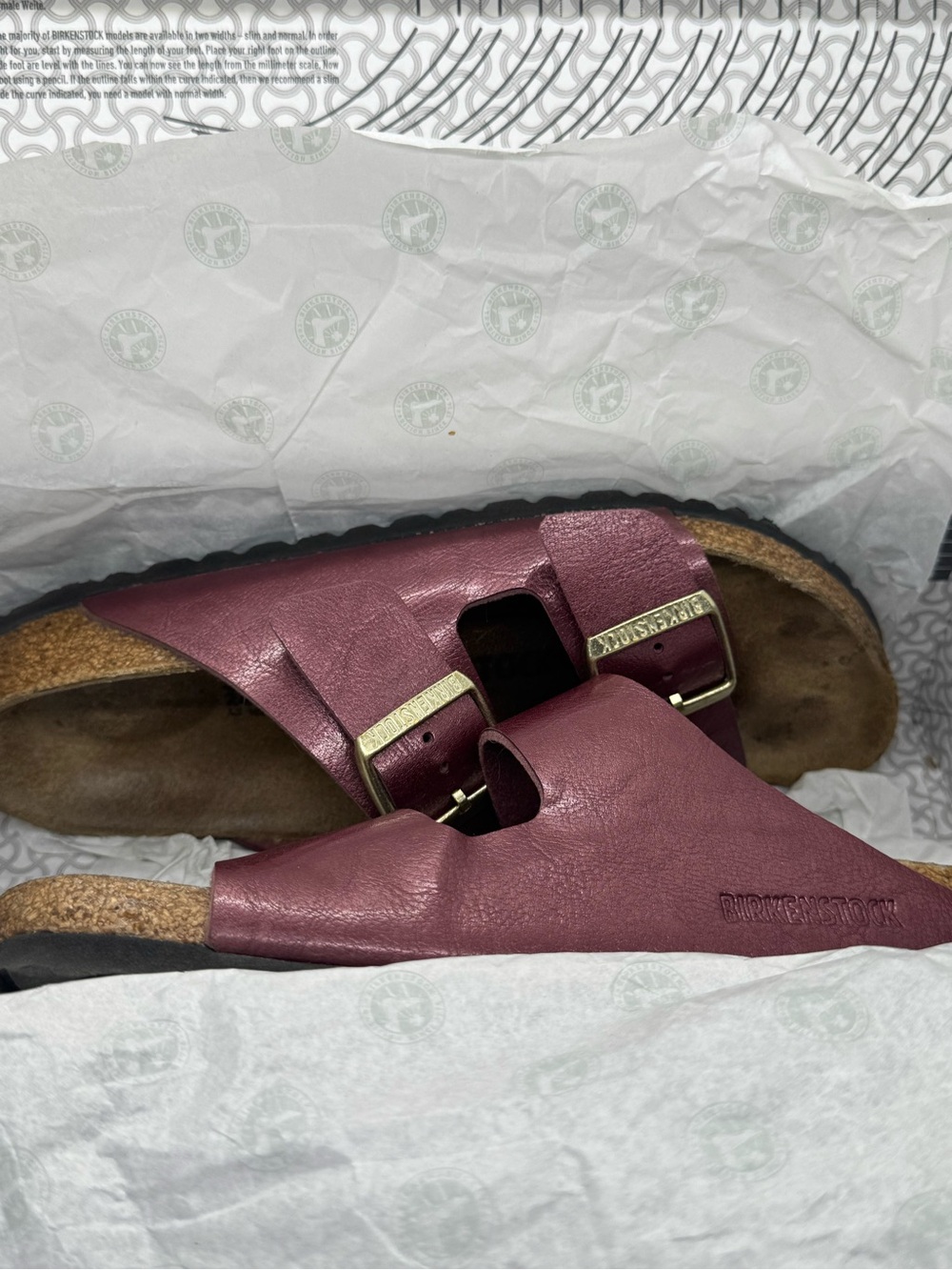 Birkenstock Unisex Arizona Birko-Flor Berry Crush Sandals Narrow EU 38 US M5 L7 - Picture 9 of 12